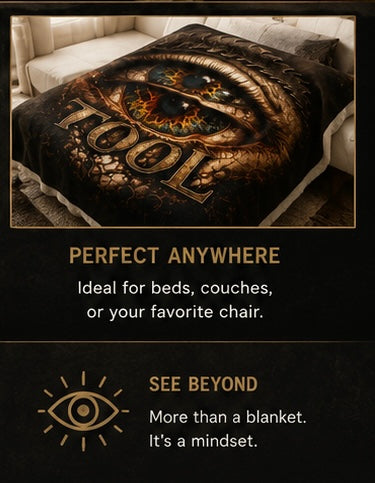 TOOL Inspired Plush Blanket Dark Aesthetic Throw Blanket Gothic Music Fan Blanket Alternative Bedroom Decor Couch Blanket Gift