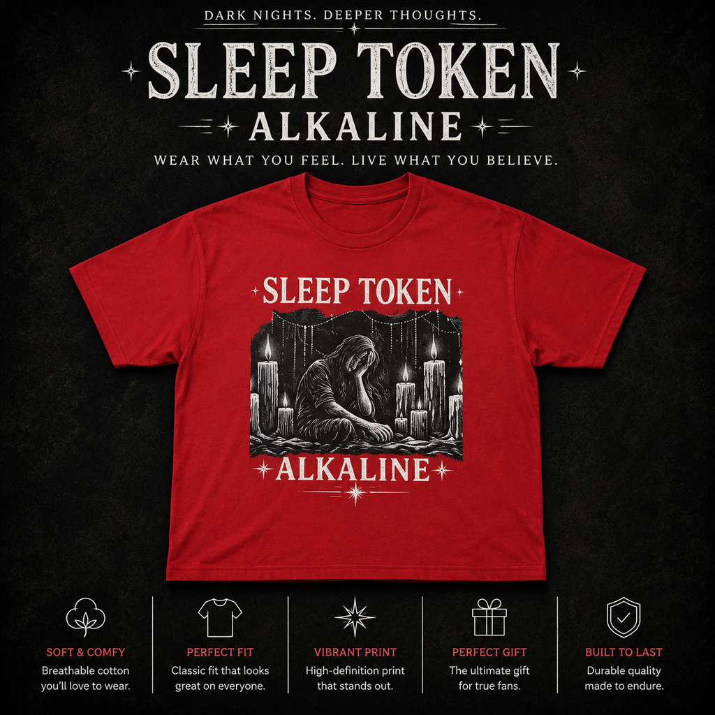 Sleep Token Alkaline Shirt Gothic Alternative Band Inspired Graphic Tee Unisex Heavy Cotton T Shirt Metal Music Fan Gift