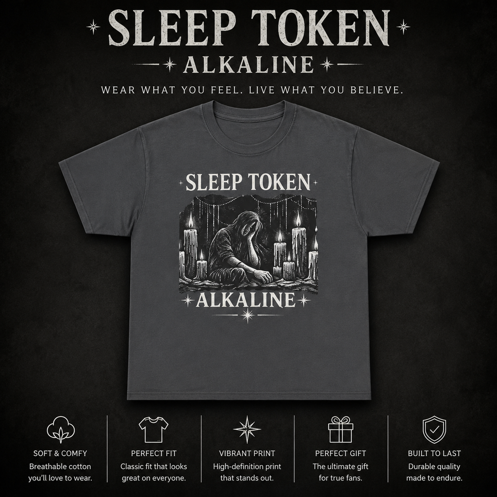 Sleep Token Alkaline Shirt Gothic Alternative Band Inspired Graphic Tee Unisex Heavy Cotton T Shirt Metal Music Fan Gift