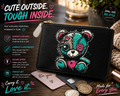 Cute Creepy Teddy Bear Clutch Bag Gothic Aesthetic Coin Purse Horror Cute Wallet Alternative Fashion Gift