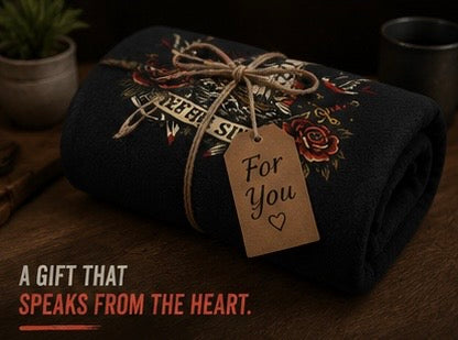 Velveteen Plush Blanket — "Stay True Never Sink" Nautical Ship & Rose Throw