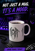 Band logo white goth aesthetic Ceramic Mug, (11oz, 15oz)