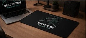 Build Systems Win Long Term Desk Mat Gaming Mouse Pad Motivational Desk Setup Productivity Mat Tech Workspace Accessories Large Mousepad