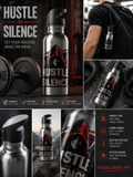 hustle in silence water bottle motivational stainless steel bottle gym bottle mindset drinkware entrepreneur bottle fitness water bottle