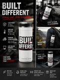 Built Different Tumbler 24oz insulated travel mug motivational tumbler gym coffee cup hustle mindset cup stainless steel tumbler