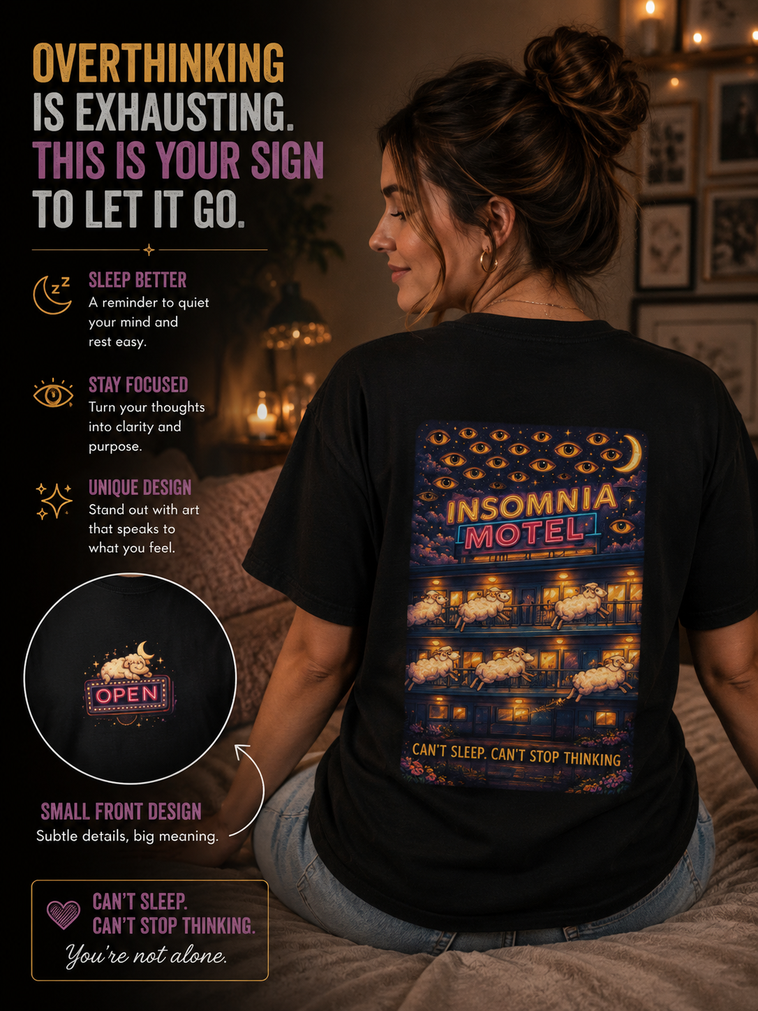 Insomnia Motel Graphic Tee | Front & Back Streetwear Shirt