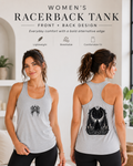 Worship Gothic Racerback Tank Top | Women’s Alternative Moon Graphic Shirt | Front & Back Print Tank