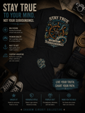 Stay True Anchor Tee — Nautical Ship Wheel & Octopus Graphic T-Shirt