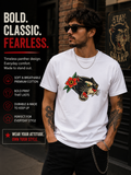 Vintage Black Panther Tattoo Shirt Traditional Panther Graphic Tee Retro Tattoo Style Unisex Streetwear Alternative Fashion Tee