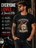 Everyone Loves A Shaved Kitty Shirt Funny Cat Lover T Shirt Retro Tattoo Style Tee Sphynx Cat Shirt Funny Graphic Tee Unisex Black Shirt