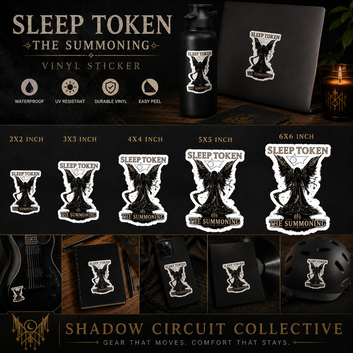 Sleep Token "The Summoning" Sticker — Gothic Band Kiss-Cut Decal