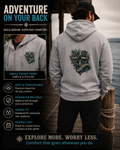 Nautical Compass & Octopus Zip Hoodie — Steampunk Sea Skull Design