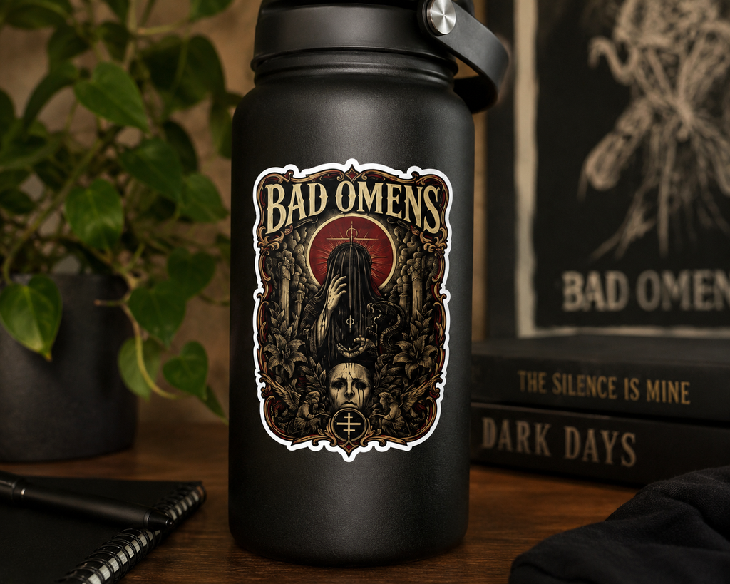 Bad Omens Inspired Gothic Vinyl Sticker Dark Alternative Rock Decal Waterproof Laptop Sticker Water Bottle Decal Music Fan Gift