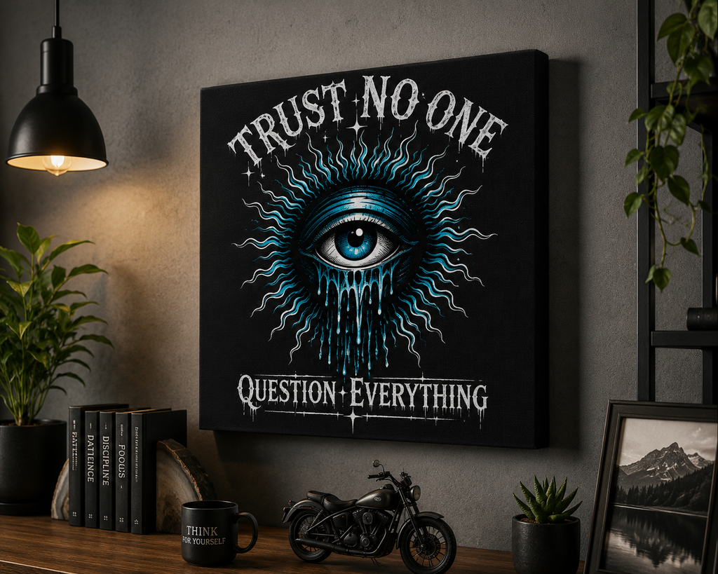 Trust No One Eye Illustration matte canvas