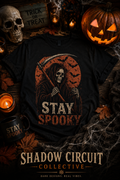 Stay Spooky Grim Reaper Tee — Halloween Graphic T-Shirt