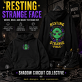 Resting Strange Face Alien hoodie | Three-Eyed Green Alien Illustration