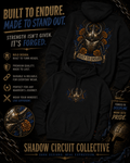 Viking Helmet Crest Built to Endure Hoodie | Three-Panel Fleece