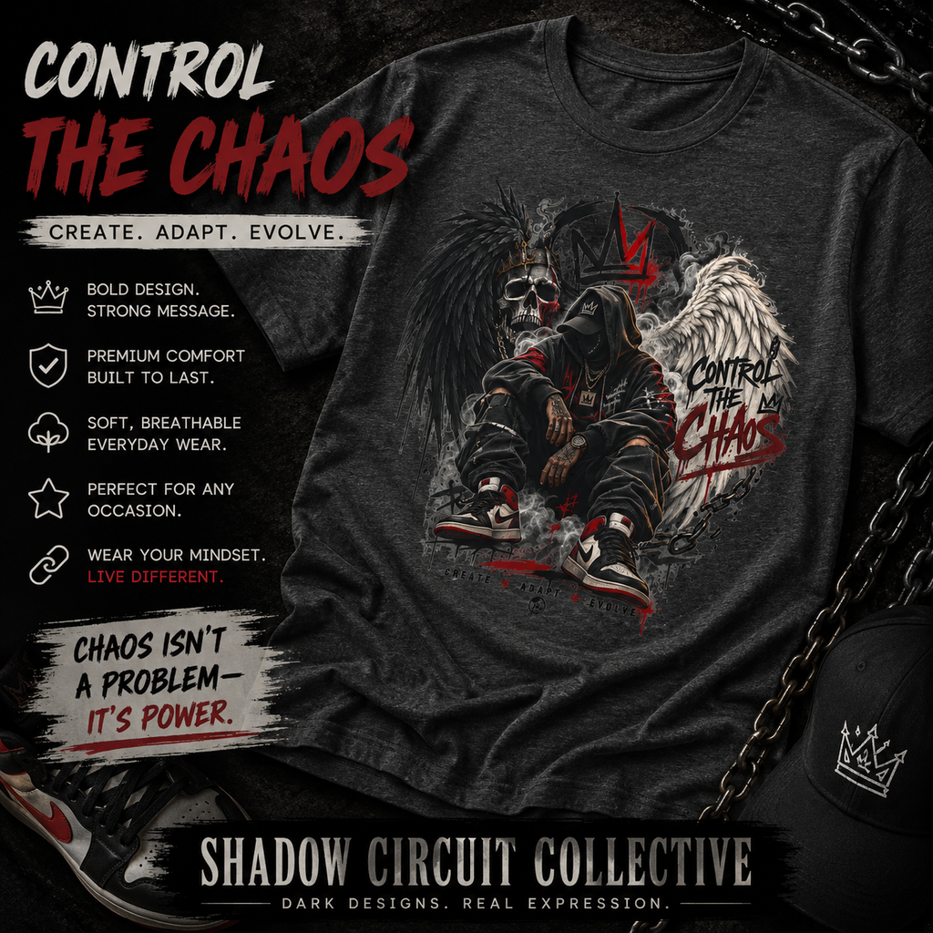 Grim Reaper King Skull Tee | Dark Angel Chaos Graphic Shirt