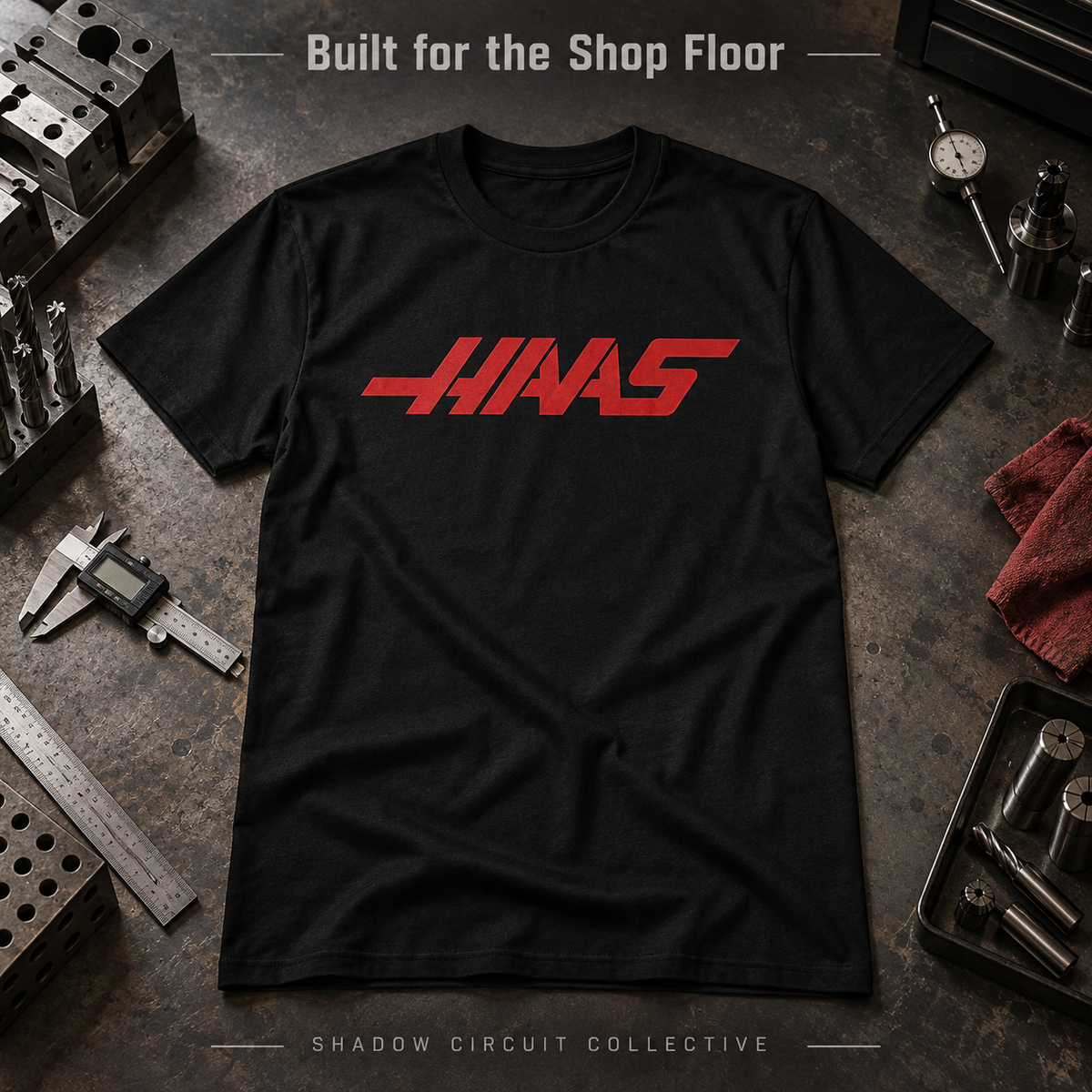 Haas Racing machining Logo T-Shirt