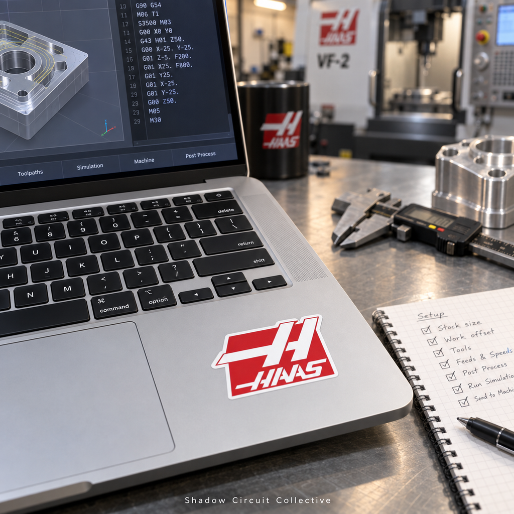 Haas Racing Logo Kiss-Cut Sticker — Red Motorsport Laptop Decal