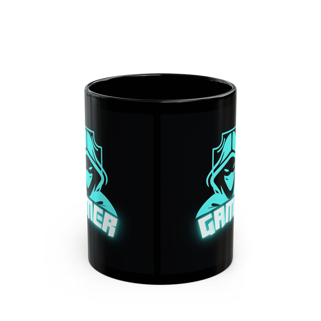 Gaming Mug 11oz Neon Gamer Design Coffee Cup Black Ceramic Gamer Mug