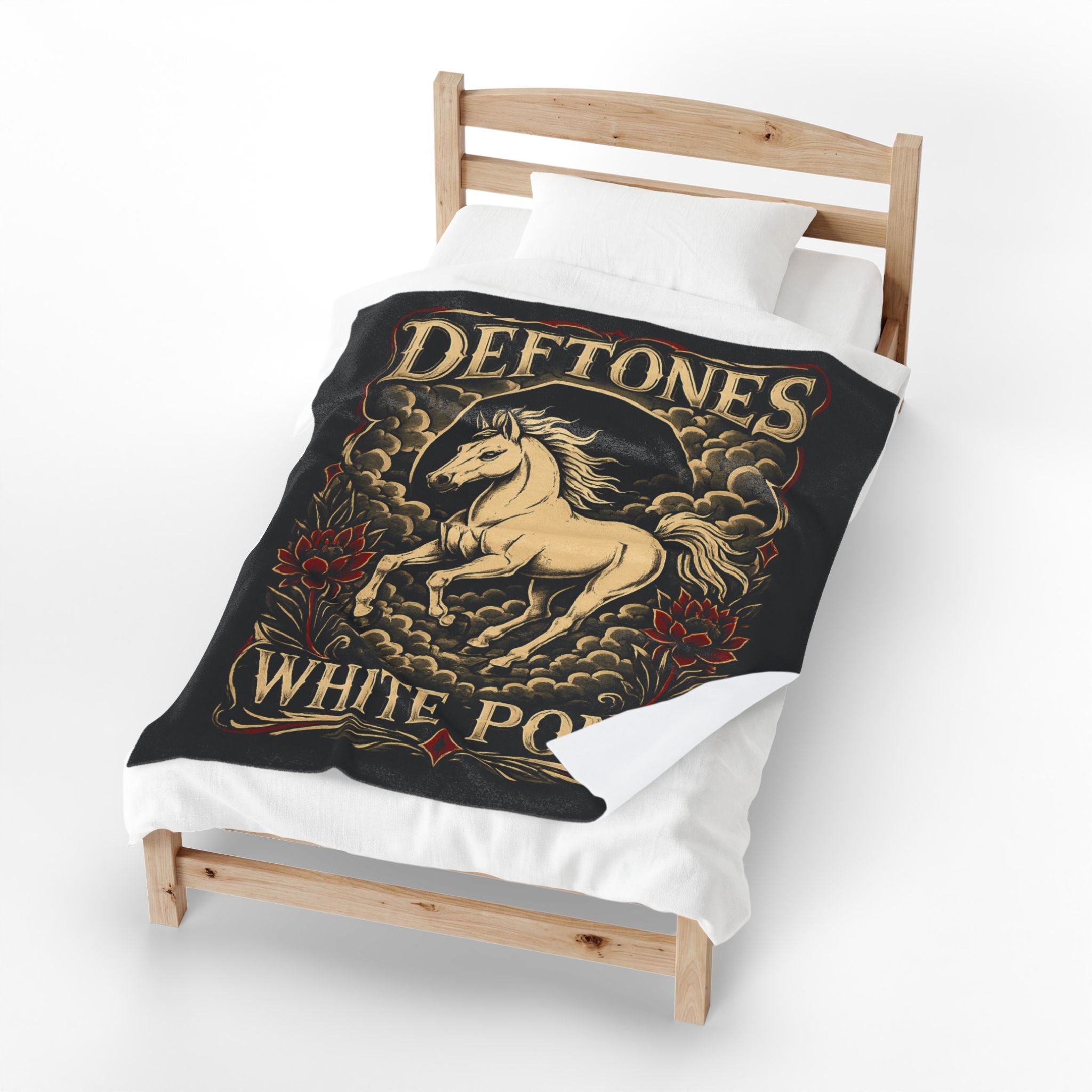 Deftones White Pony Throw Blanket Gothic Horse Blanket Alternative Rock Home Decor Ultra Soft Cozy Fleece Blanket Music Inspired Gift