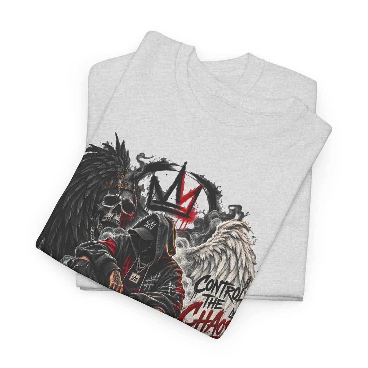 Grim Reaper King Skull Tee | Dark Angel Chaos Graphic Shirt