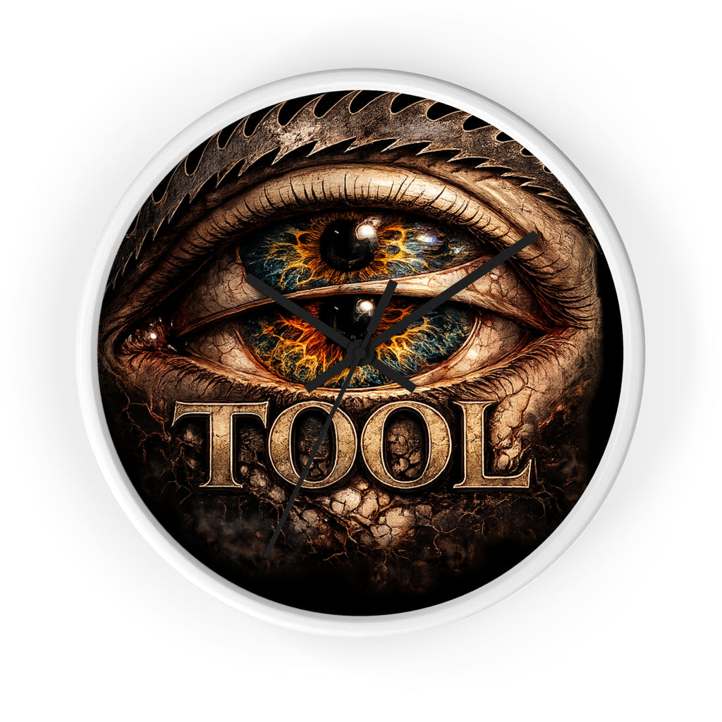 TOOL Inspired Eye Wall Clock 10 Inch Dark Aesthetic Clock Prog Rock Wall Decor Gothic Eye Clock Alternative Room Decor Gift for Music Fans