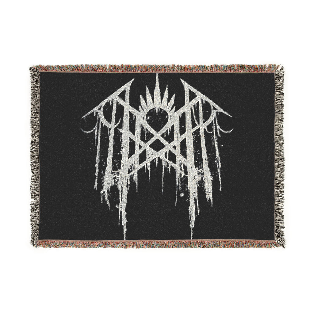 Gothic Woven Blanket Alternative Home Decor Dark Academia Throw Emo Gothic Couch Blanket Black Woven Throw Grunge Room Decor