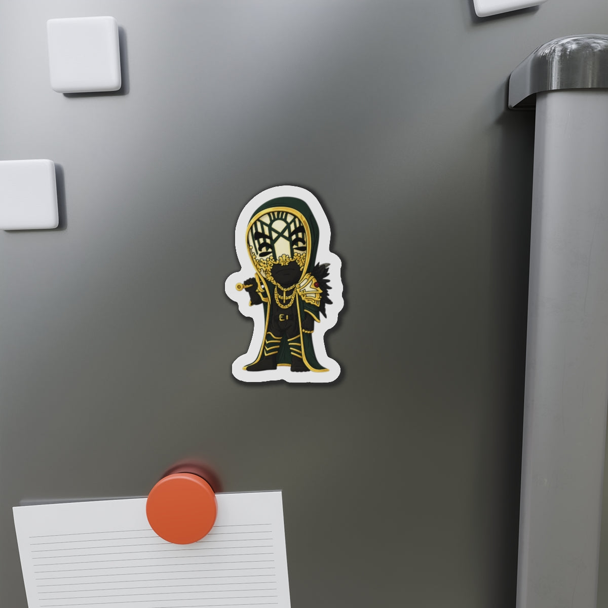 Vessel Gold Masked sleep token Die-Cut Magnet | Fantasy Wizard Refrigerator Magnet