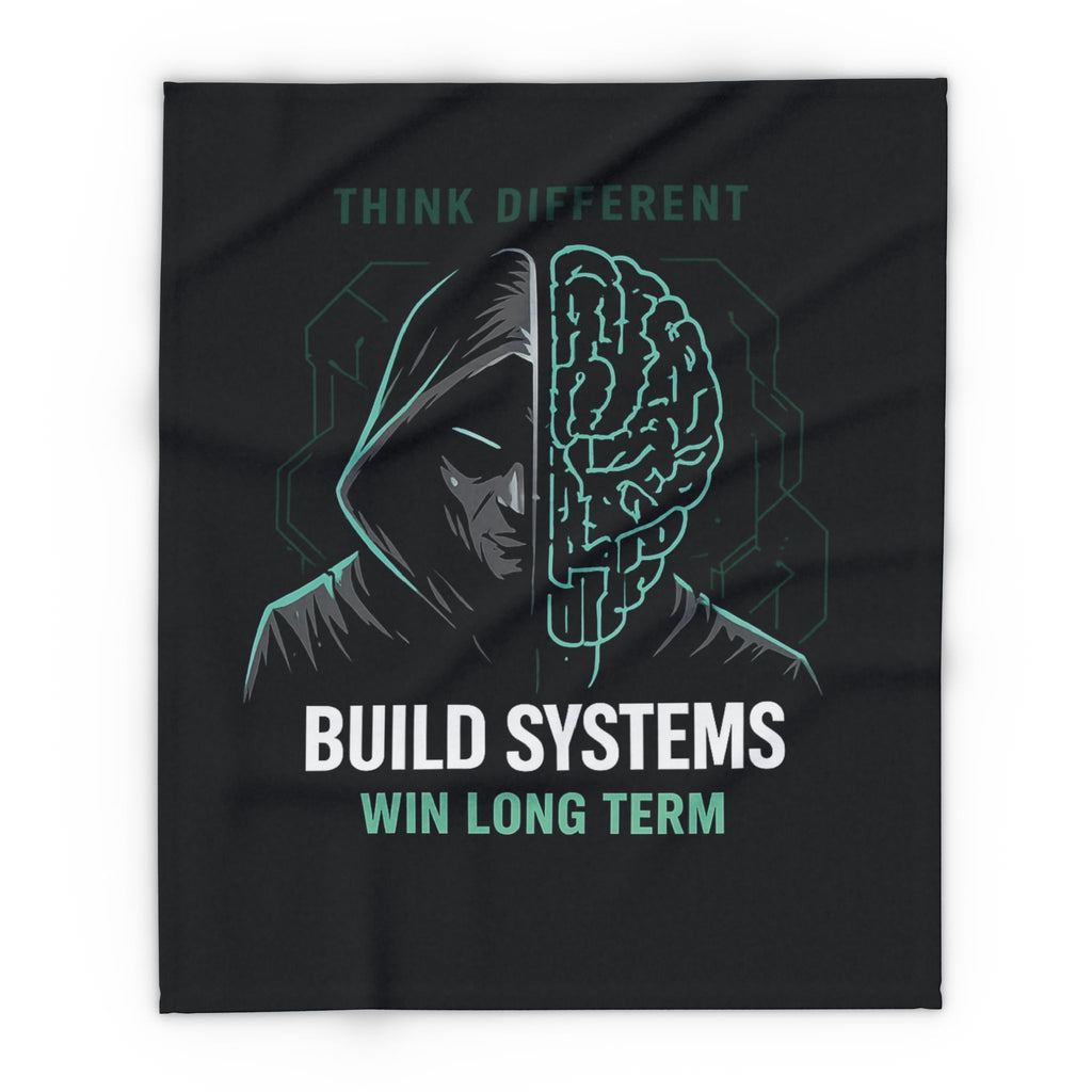Build Systems. Win Long Term. Motivational Arctic Fleece Blanket
