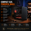 Mid-Tower PC Case Dual Chamber Gaming Computer Case For ATX Motherboard No Fan