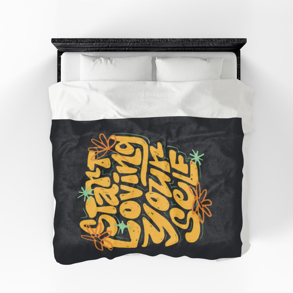 Start Loving Yourself Premium Fleece Blanket