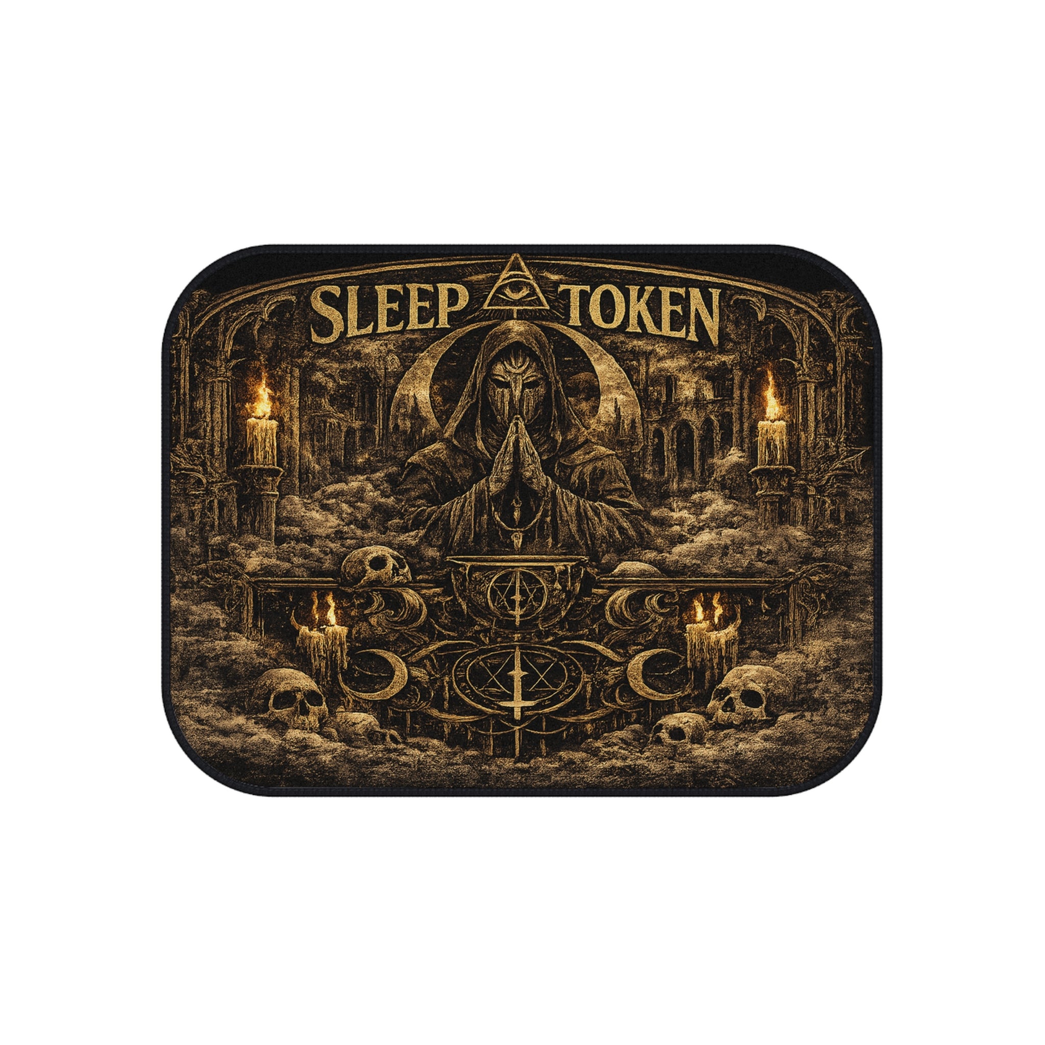 Sleep Token Rear Car Floor Mats Gothic Alternative Car Accessories Dark Vehicle Decor Non Slip Auto Floor Mats Custom Car Interior Mats