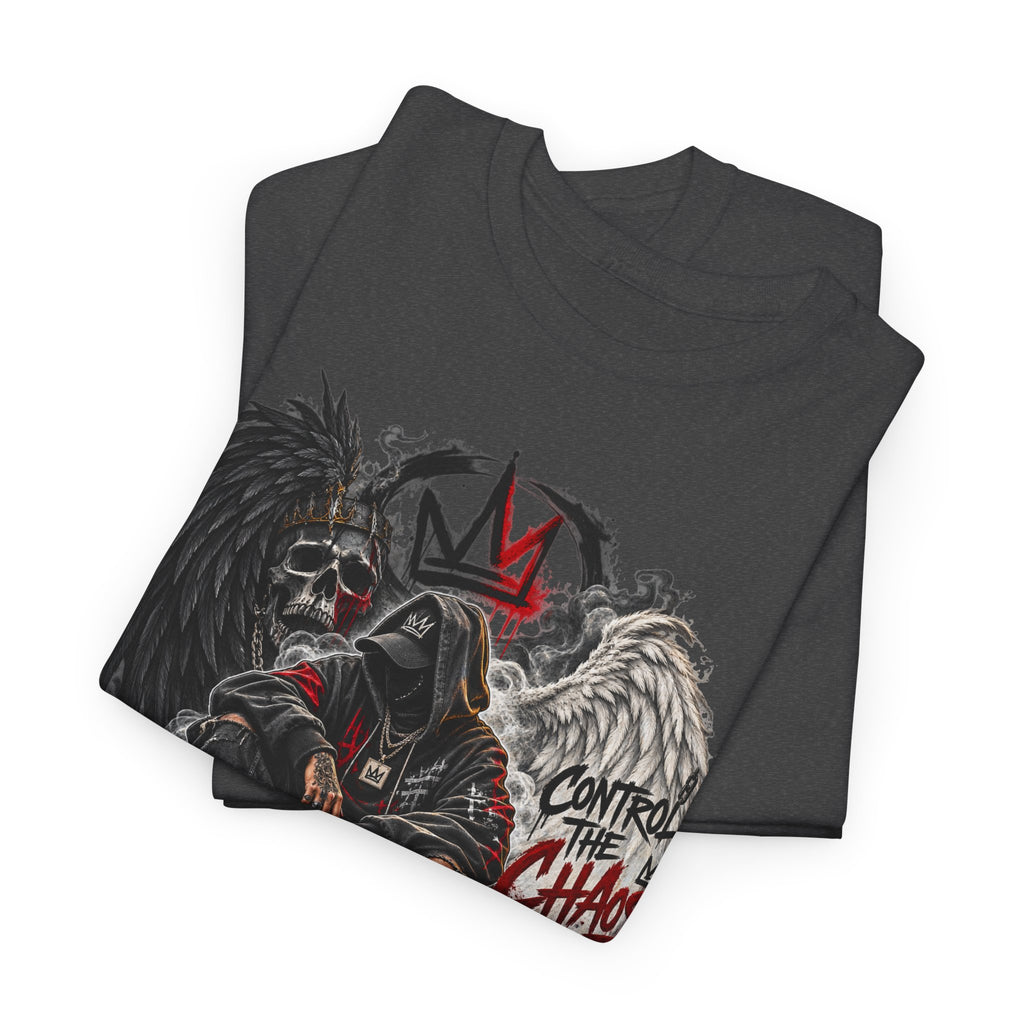 Grim Reaper King Skull Tee | Dark Angel Chaos Graphic Shirt