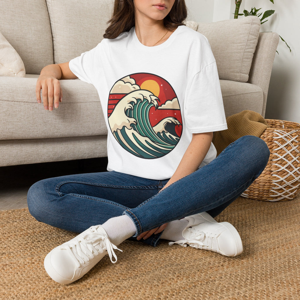 Ride The Wave Graphic T-Shirt | Coastal Retro Ocean Tee