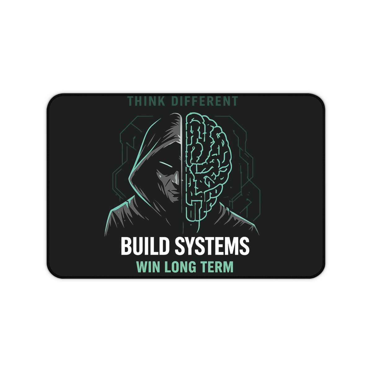 Build Systems Win Long Term Desk Mat Gaming Mouse Pad Motivational Desk Setup Productivity Mat Tech Workspace Accessories Large Mousepad
