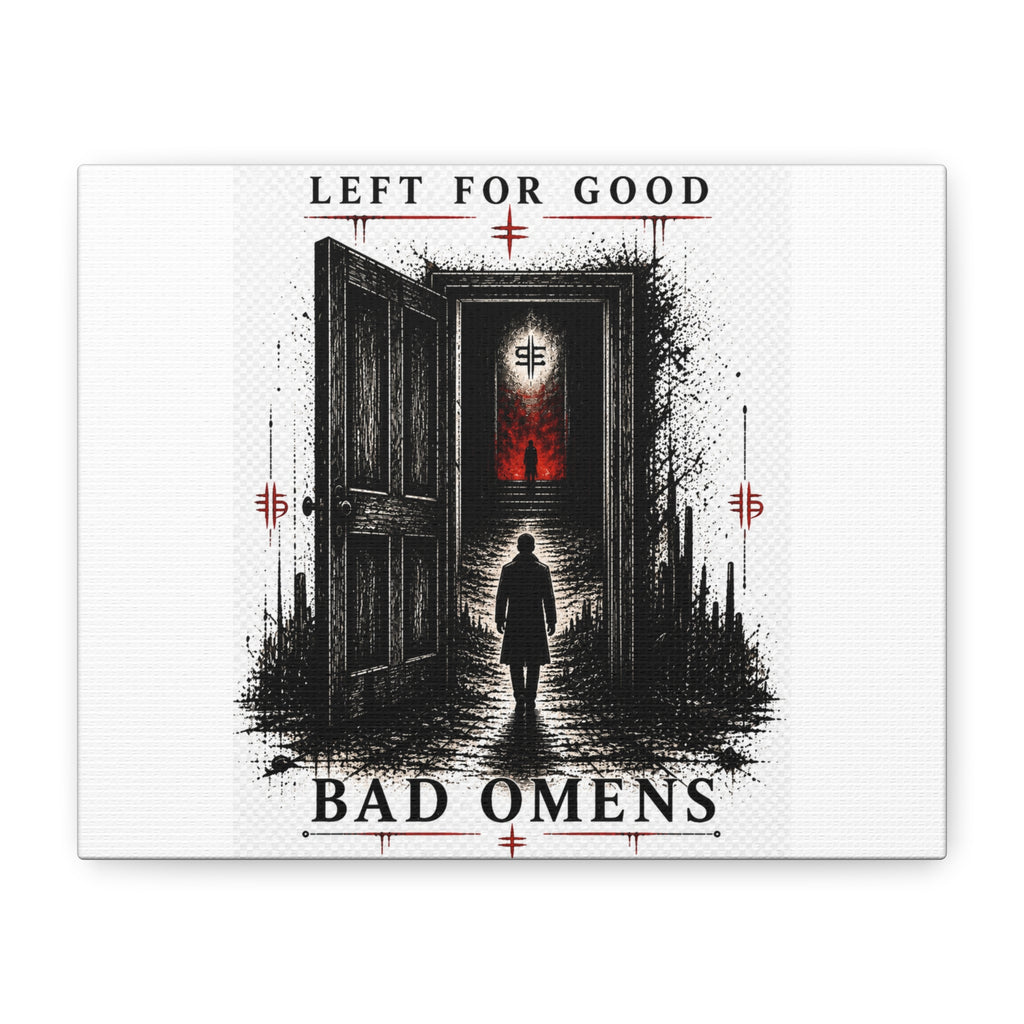 Bad Omens Matte Canvas Wall Art — "Left For Good" Gothic Horror Print