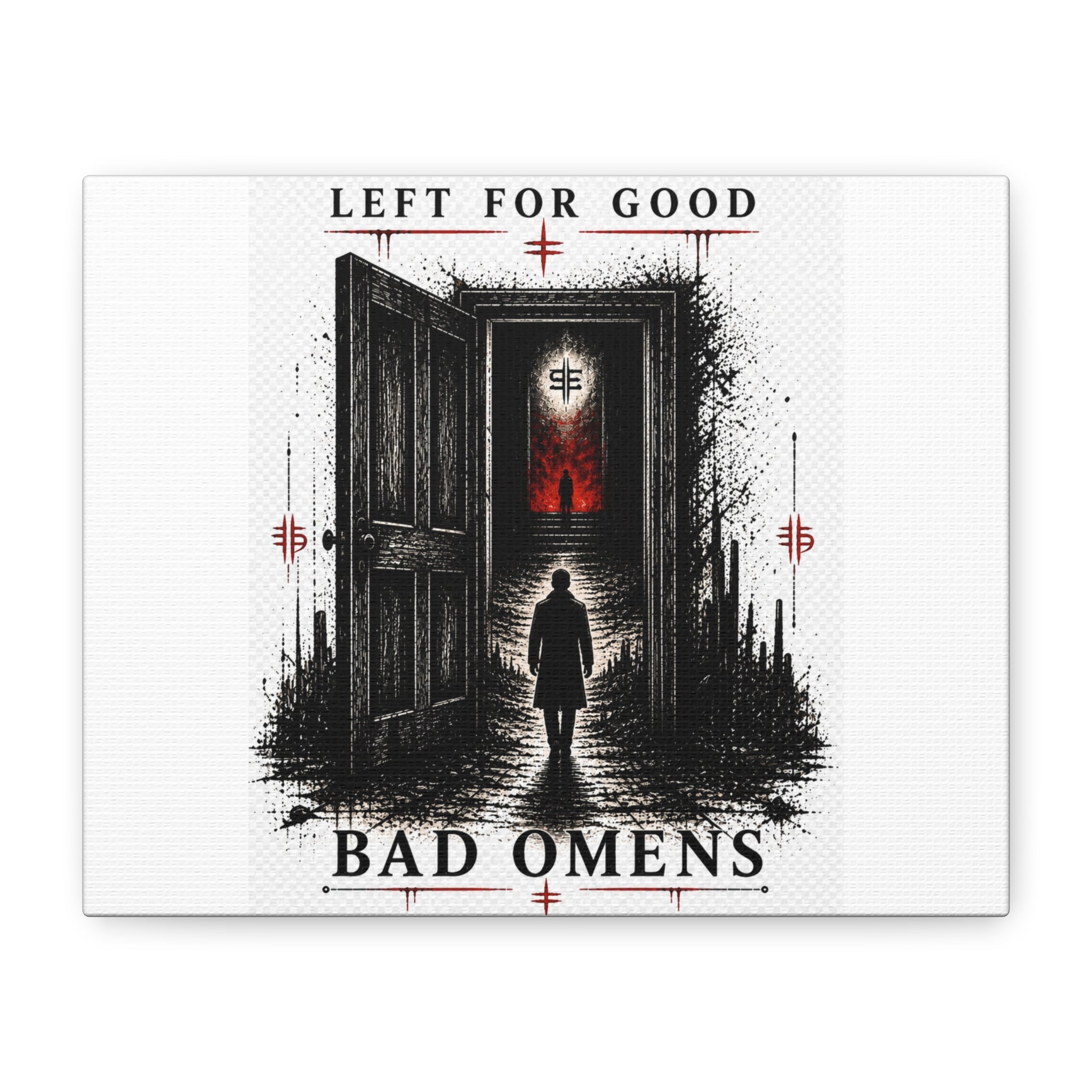 Bad Omens Matte Canvas Wall Art — "Left For Good" Gothic Horror Print