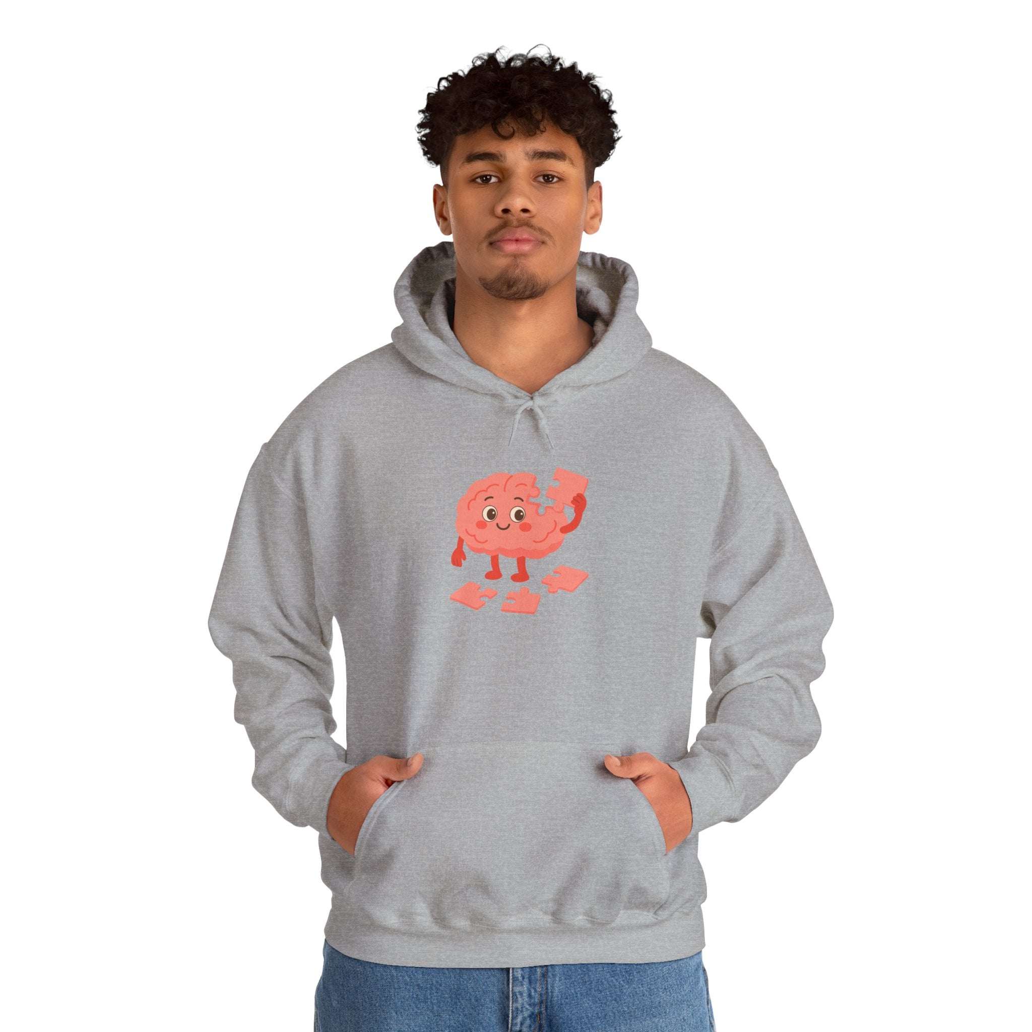 Mental Health Hoodie Brain Puzzle Sweatshirt Adult Hoodie Positive Mindset Hoodie Cozy Awareness Gift