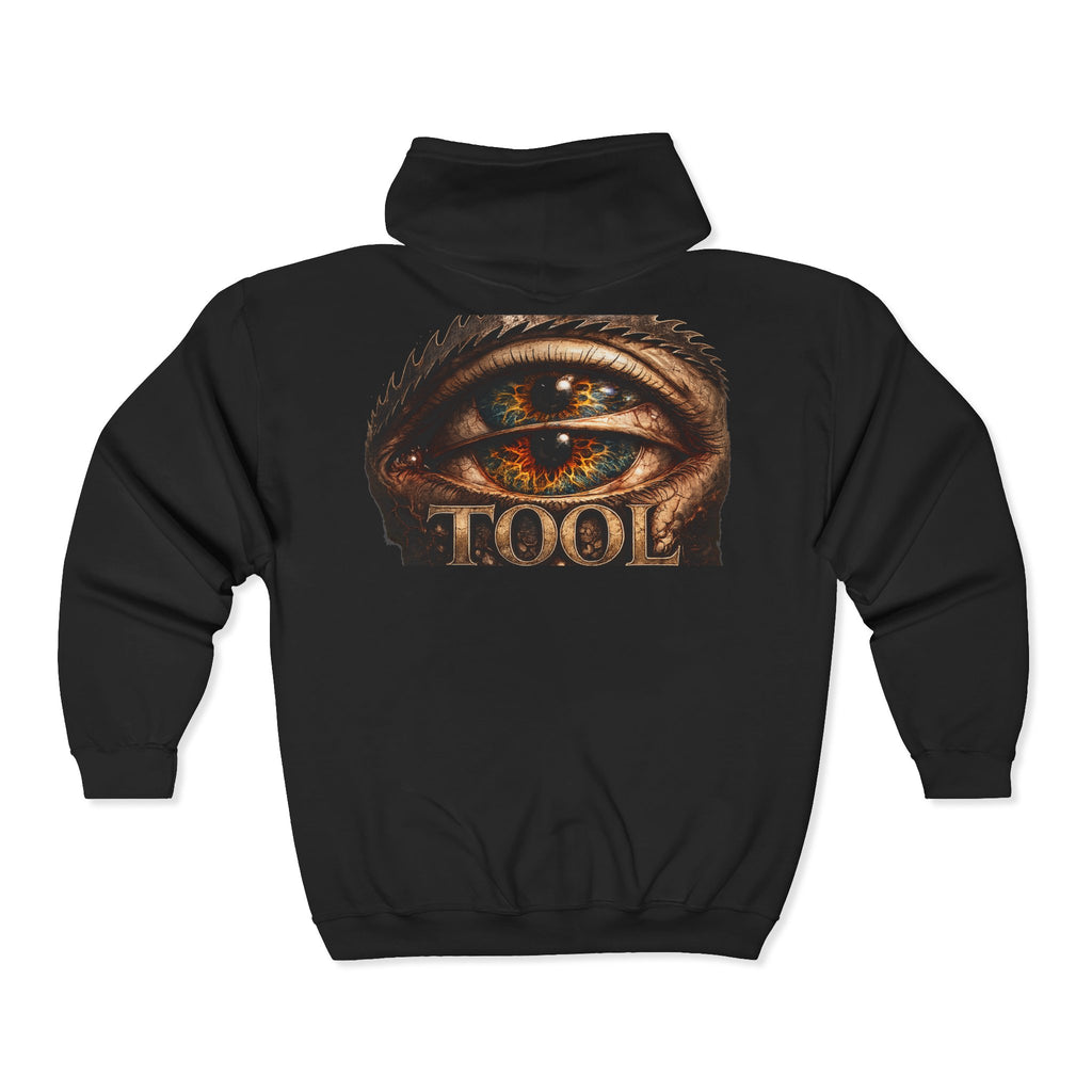 TOOL Inspired Eye Zip Hoodie Gothic Alternative Streetwear Unisex Heavy Blend Hoodie Dark Rock Aesthetic Graphic Sweatshirt