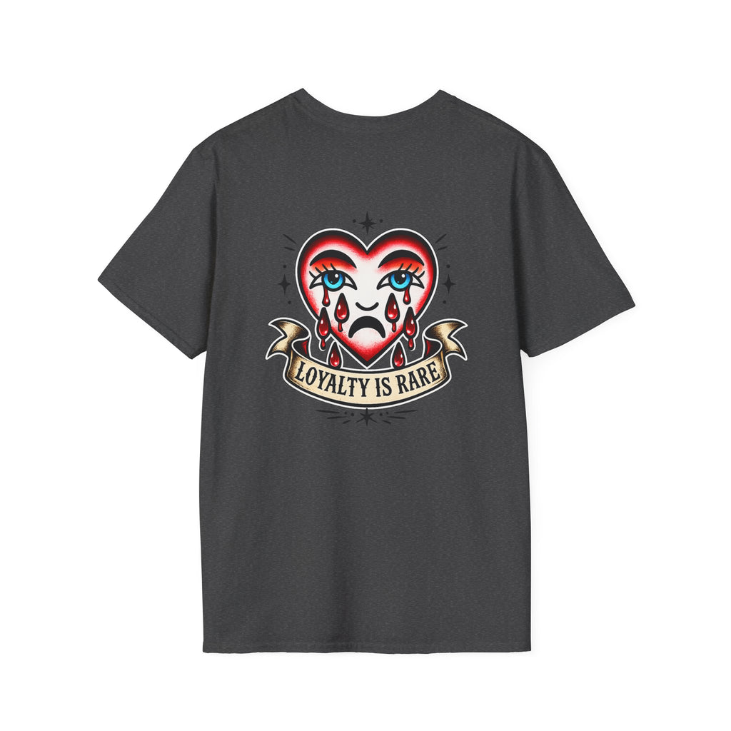 Loyalty Is Rare Graphic Tattoo Inspired Streetwear Shirt Retro Crying Heart Tee Edgy Unisex T Shirt Alternative Fashion  Emotional Graphic