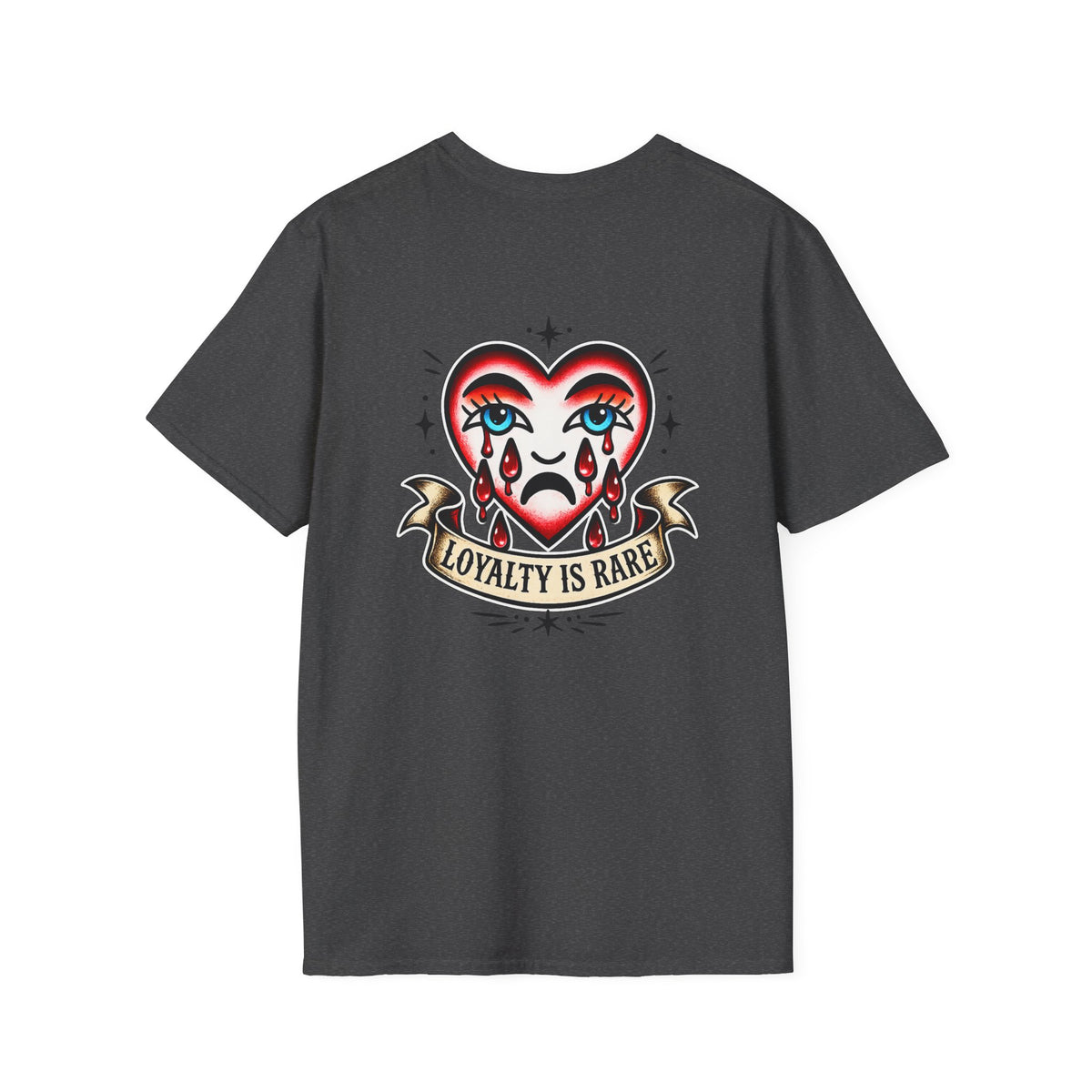 Loyalty Is Rare Graphic Tattoo Inspired Streetwear Shirt Retro Crying Heart Tee Edgy Unisex T Shirt Alternative Fashion  Emotional Graphic