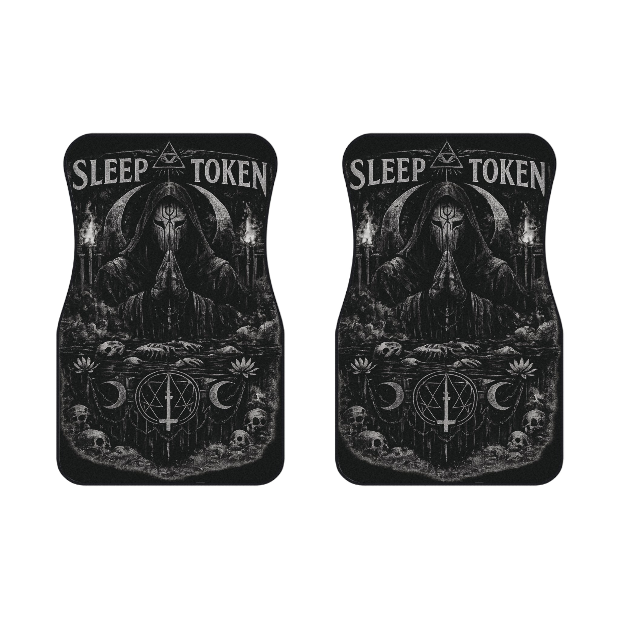 Sleep Token Gothic Hooded Figure Car Mats | Front Floor Mats