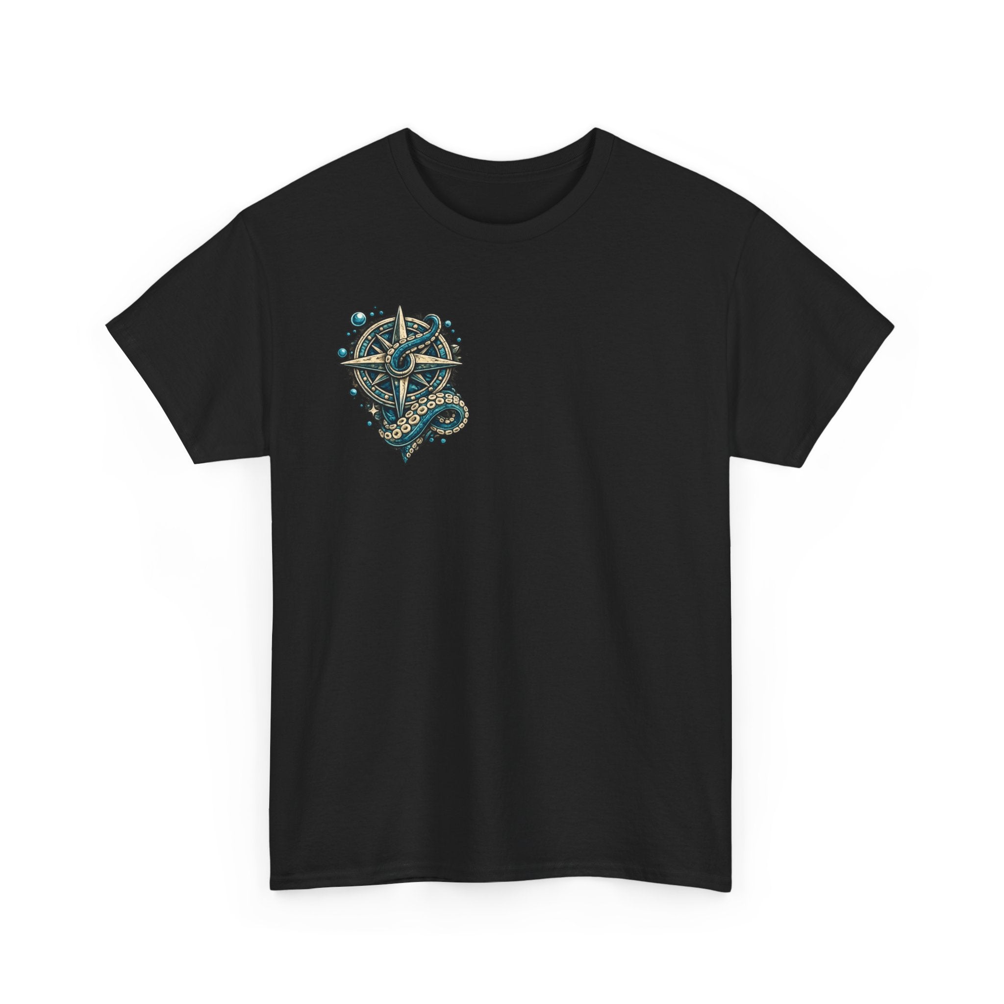 Stay True To Your Mind Nautical Compass Octopus Graphic T Shirt
