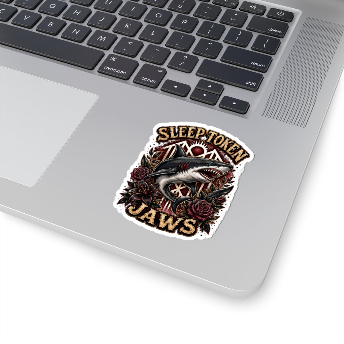 Sleep Token Jaws Sticker Shark Vinyl Decal Waterproof Laptop Sticker Water Bottle Decal Metal Music Fan Gift Gothic Tattoo Style Sticker