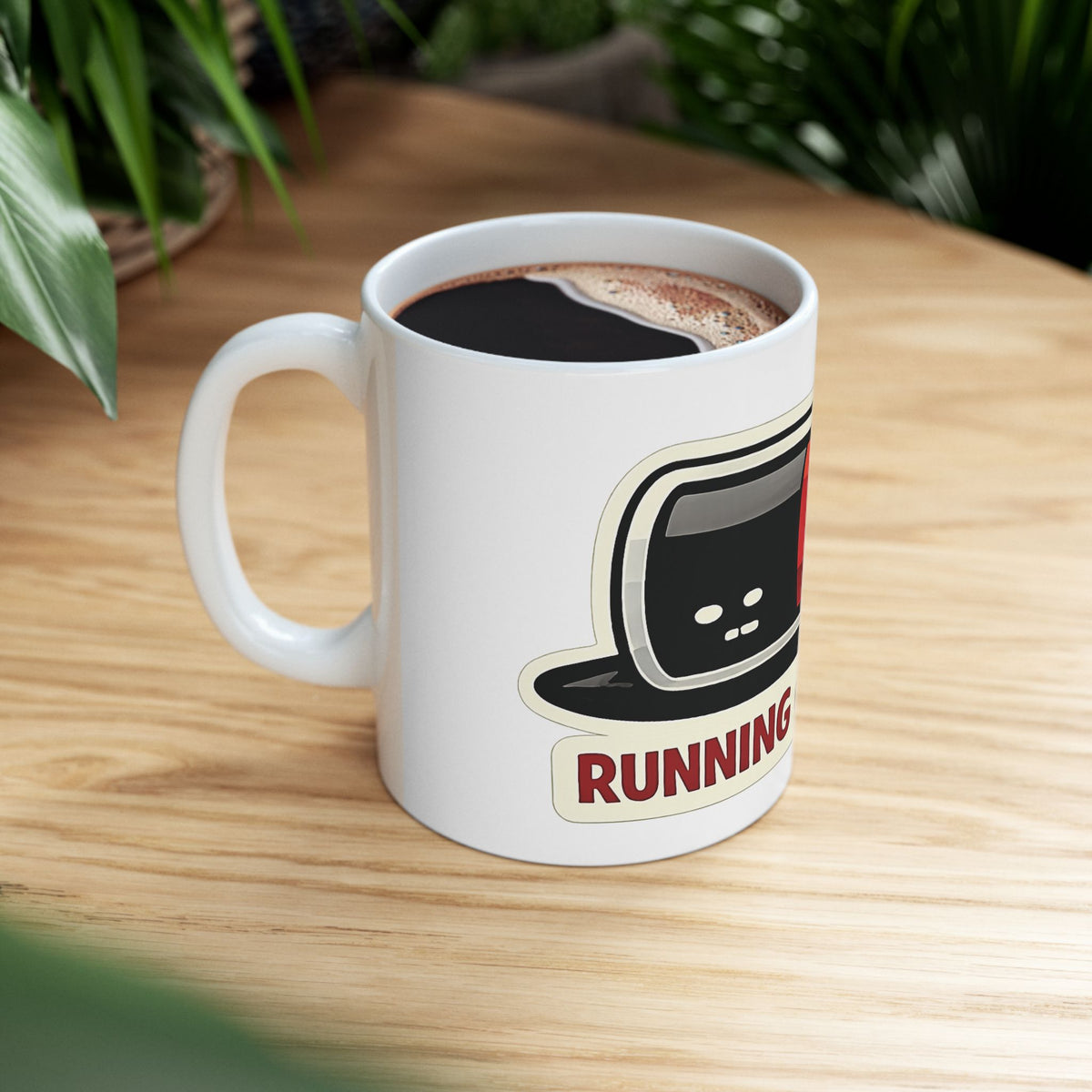 Running On Empty Mug Funny Anxiety Coffee Cup Mental Health Humor Mug Low Battery Mug Overthinking Gift Caffeine Mug Office Coffee Cup