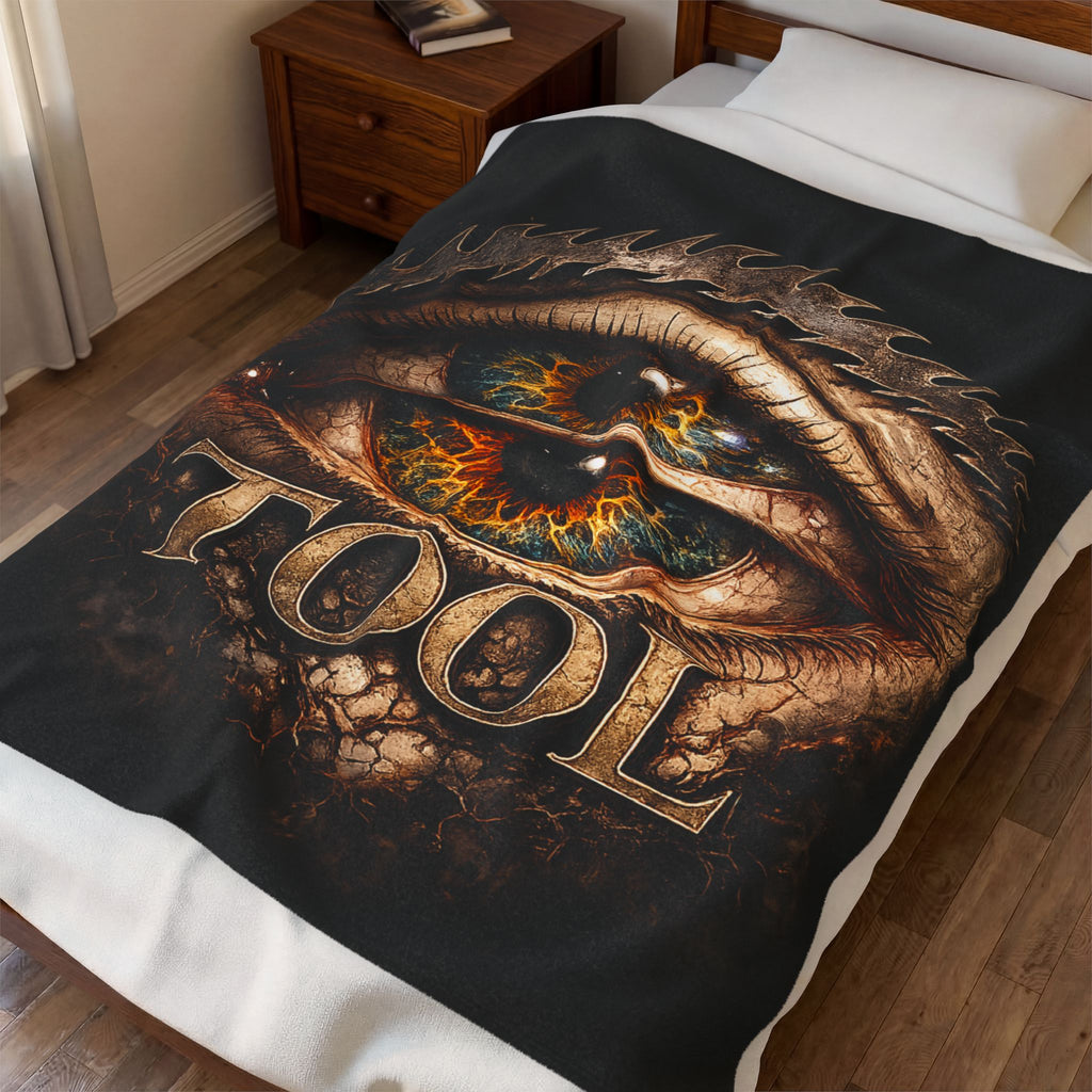 TOOL Inspired Plush Blanket Dark Aesthetic Throw Blanket Gothic Music Fan Blanket Alternative Bedroom Decor Couch Blanket Gift