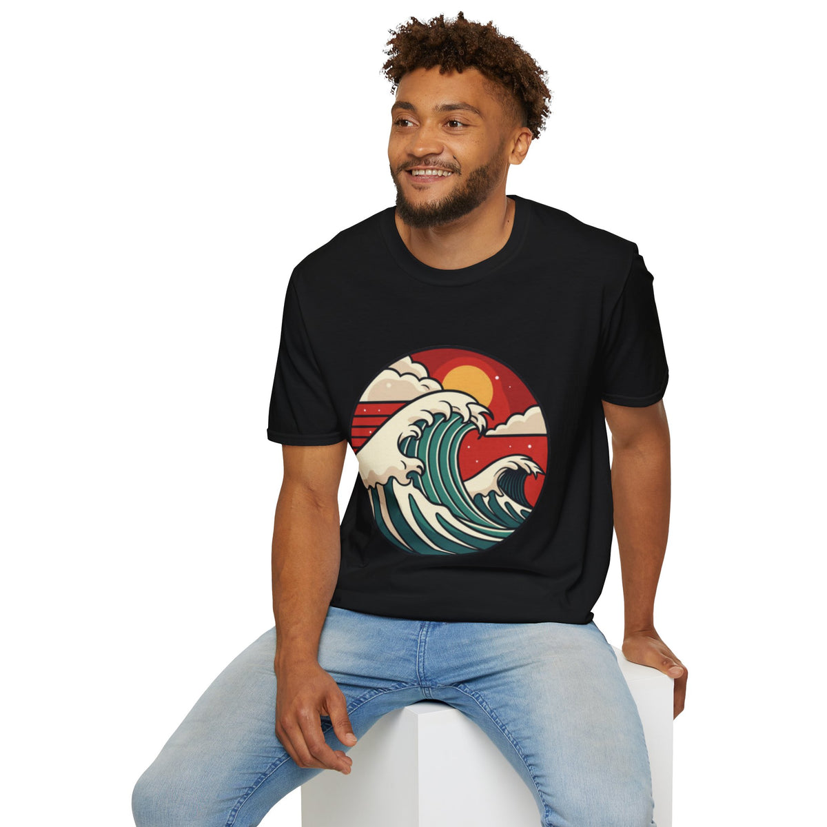 Ride The Wave Graphic T-Shirt | Coastal Retro Ocean Tee