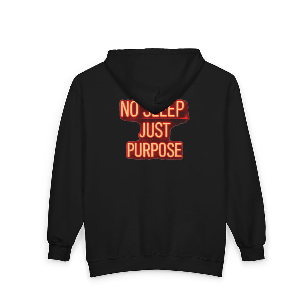 No Sleep Just Purpose Hoodie motivational zip up hoodie grind mindset streetwear entrepreneur hoodie gym hustle hoodie No Sleep Coffee Co